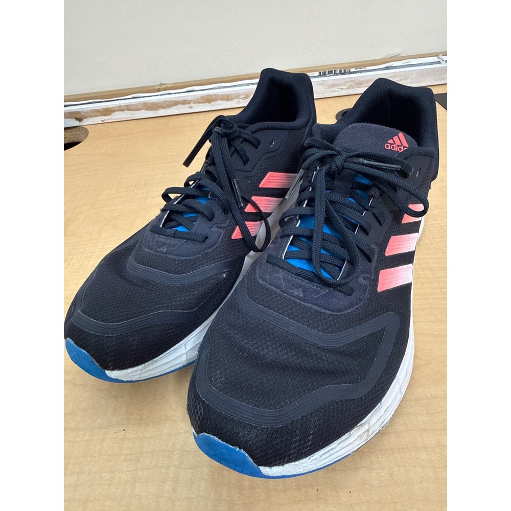 Adidas Duramo 10 Mens Running Shoes Black Solar Red Blue GW8347 Size 11